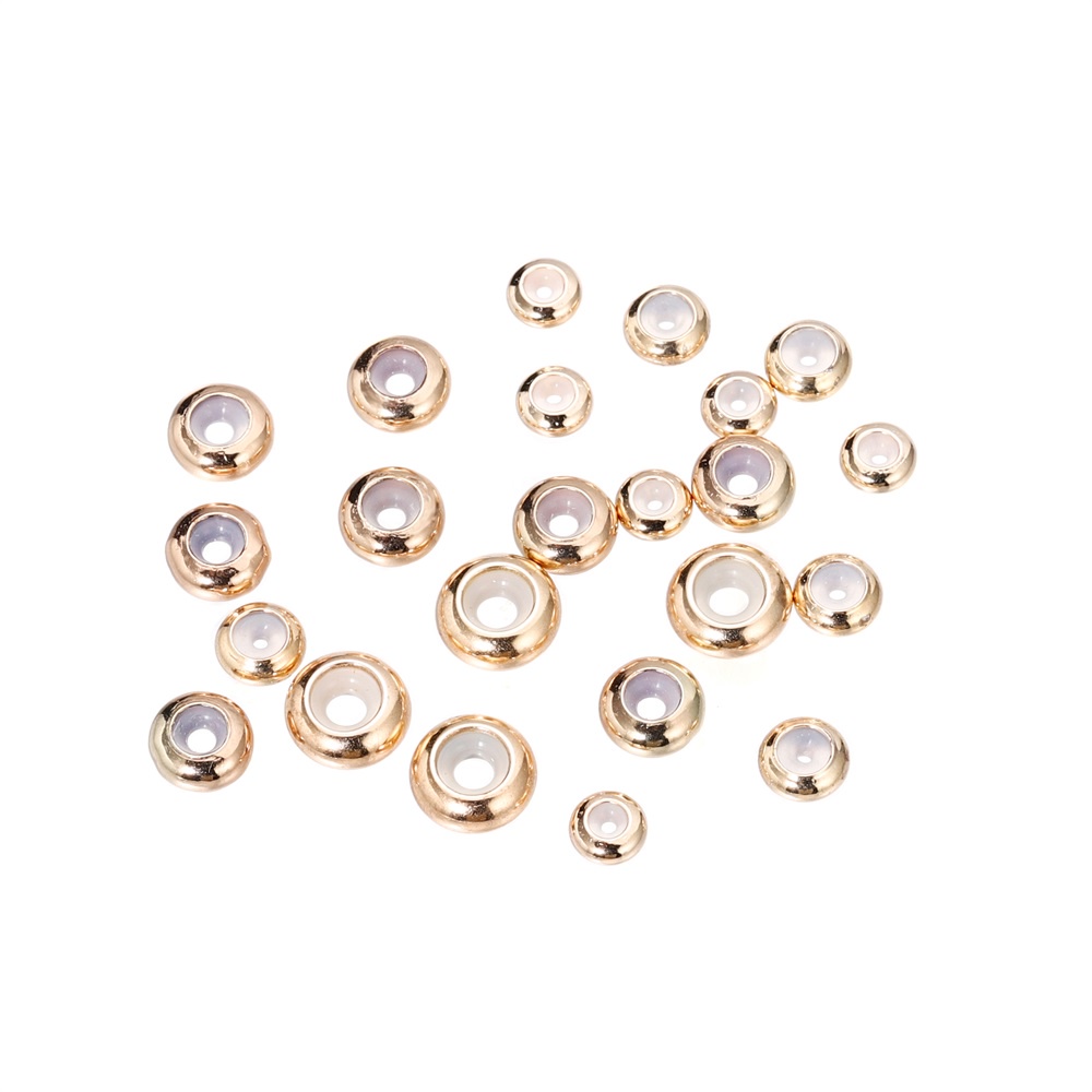 Bộ 10 hạt xỏ St.kunkka hình tròn dẹt bằng đồng làm vòng tay thủ công