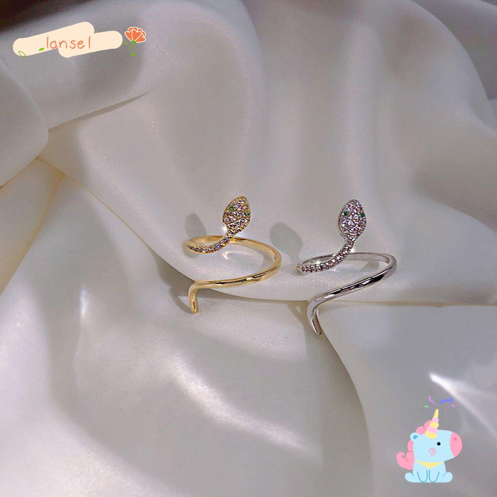 Nhẫn Phong Cách Punk Cá Tính Thời Trang Dự Tiệc Cho Nữ|Nhẫn Hở Hình Rắn Nhiều Màu Sắc Tùy Chỉnh Thời Trang