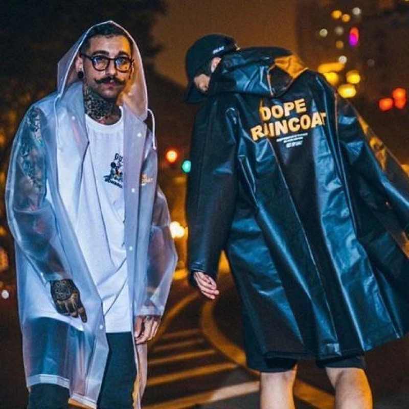 ÁO MƯA DOPE RAINCOAT STREET STYLE MĂNG TÔ THÁI LAN CÁ TÍNH UNISEX