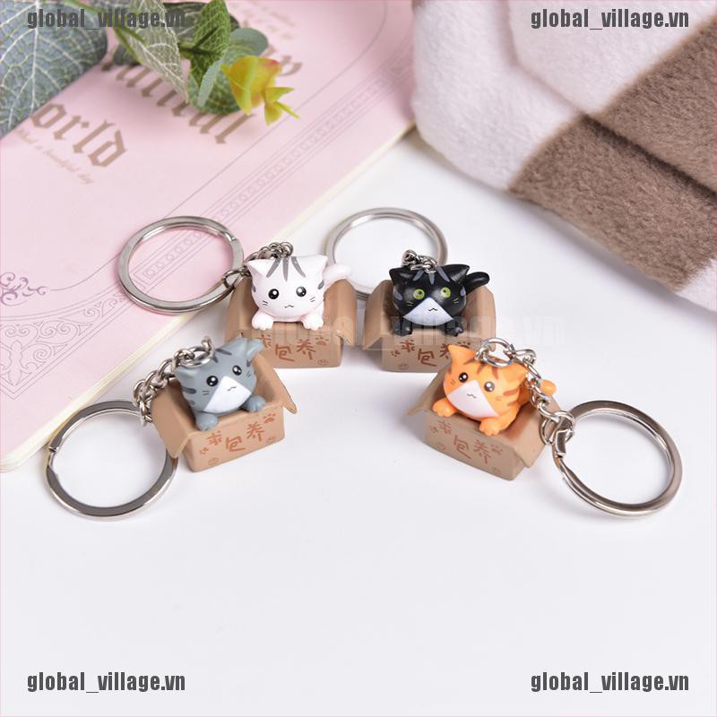 Móc Khóa Hình Mèo Bằng Giấy Dễ Thương
