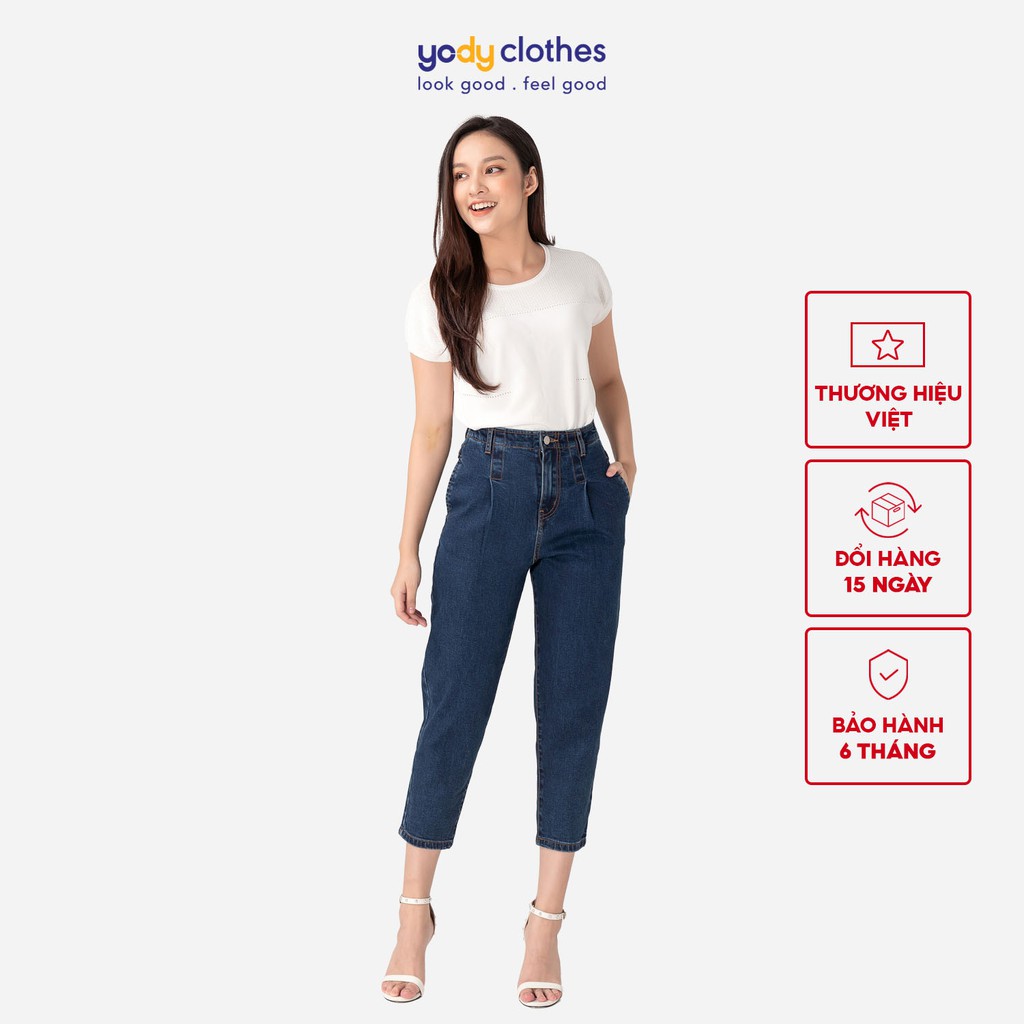 Quần jean baggy nữ YODY lưng cao co giãn tốt tôn dáng QJN3076 | BigBuy360 - bigbuy360.vn