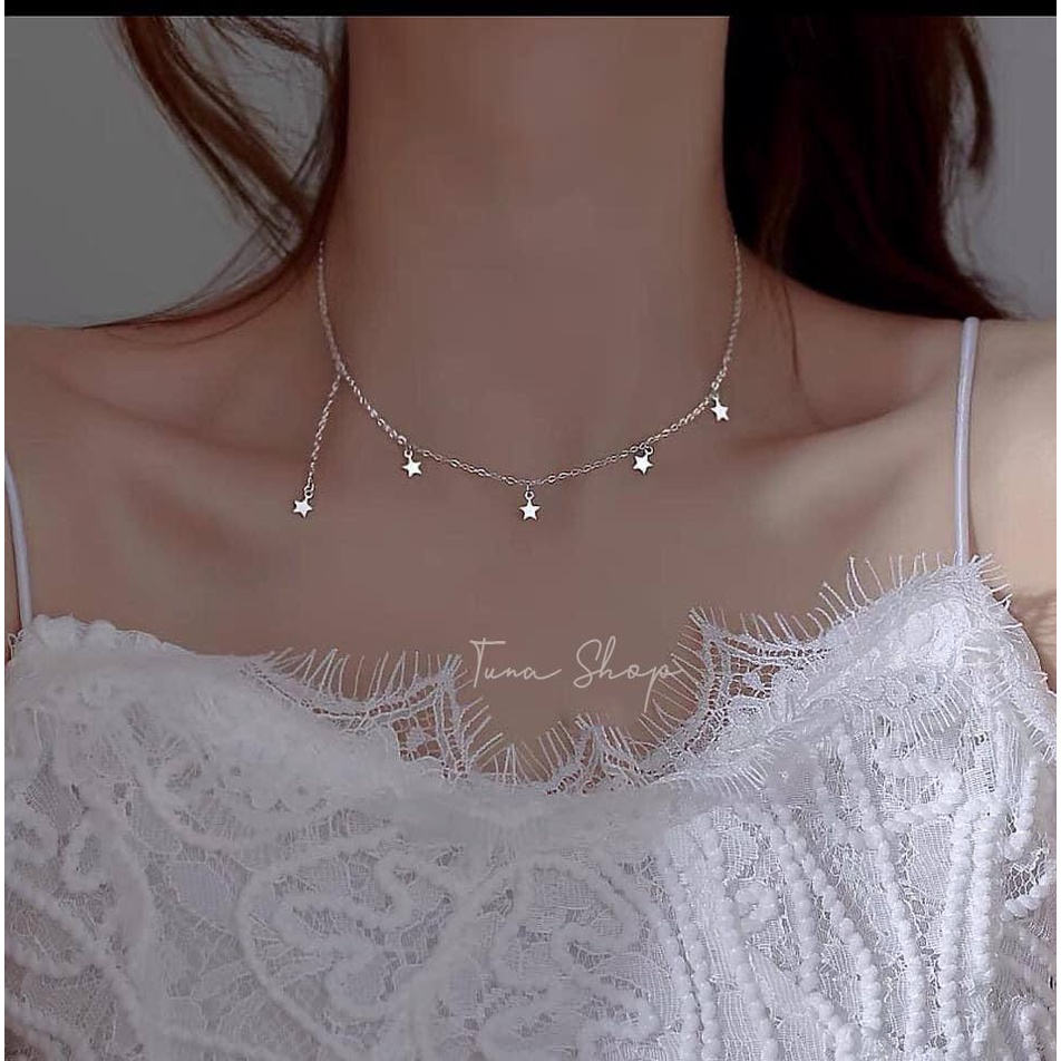 Dây chuyền Bạc S999/ Vòng cổ cute Bạc nữ -[HÀNG CÓ SẴN]- Cam kết chuẩn Bạc - Tuna Shop Trang sức Bạc