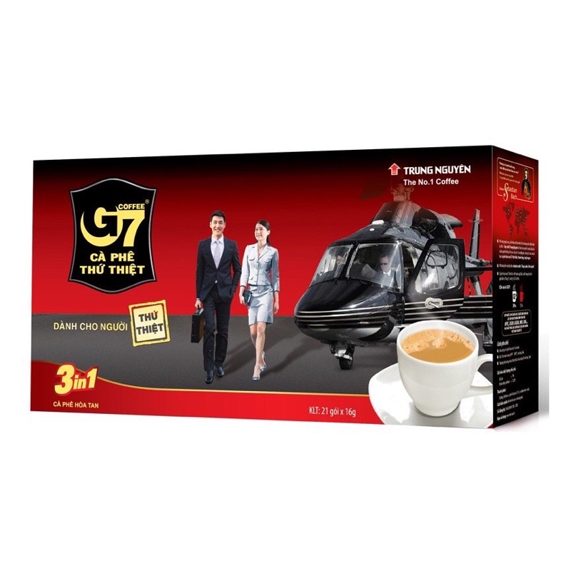 Cà Phê Sữa Hòa G7 3in1 (Hộp 21 gói)