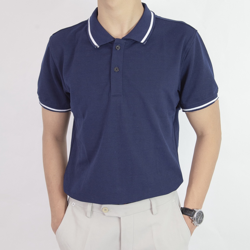 Áo polo nam tay lỡ đẹp áo thun nam trơn cổ bẻ chất cotton chính hãng cao cấp Thời Trang trung niên THE-QUALITY AT02 | BigBuy360 - bigbuy360.vn