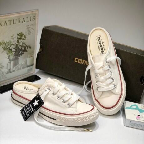 Giầy Sục Converse [ Full Box ] Nữ Đen - Trắng Cao Cấp - Sneaker Đạp Gót Mới