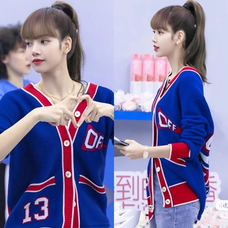 Áo khoác len cardigan cổ chữ v đính khuy trẻ trung hợp thời trang