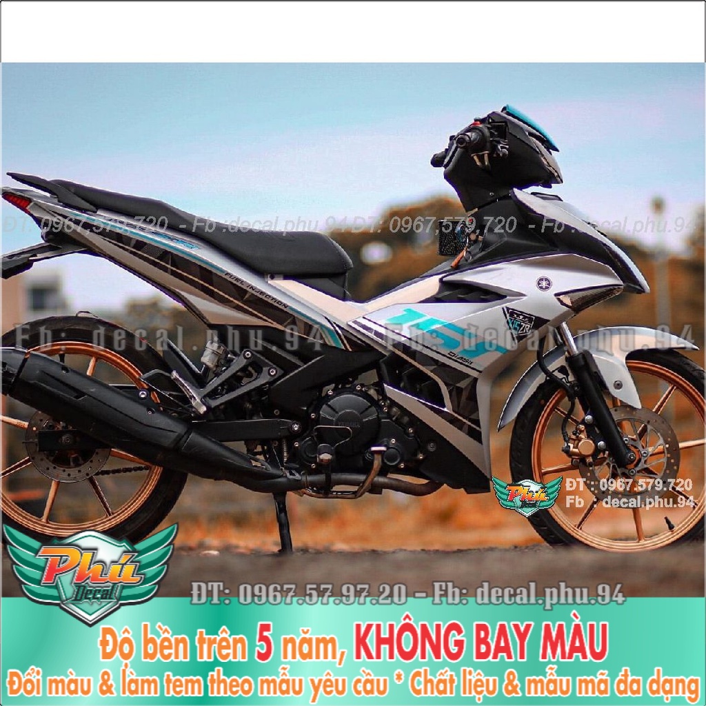 Tem Rời Exciter 150 Y15zr bạc đen xanh (K) -1