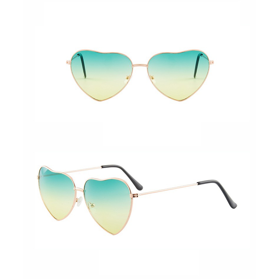 Kính mát tình yêu khung kim loại retro mới, Kính mát nữ hình trái tim, Kính râm thời trang - KM05