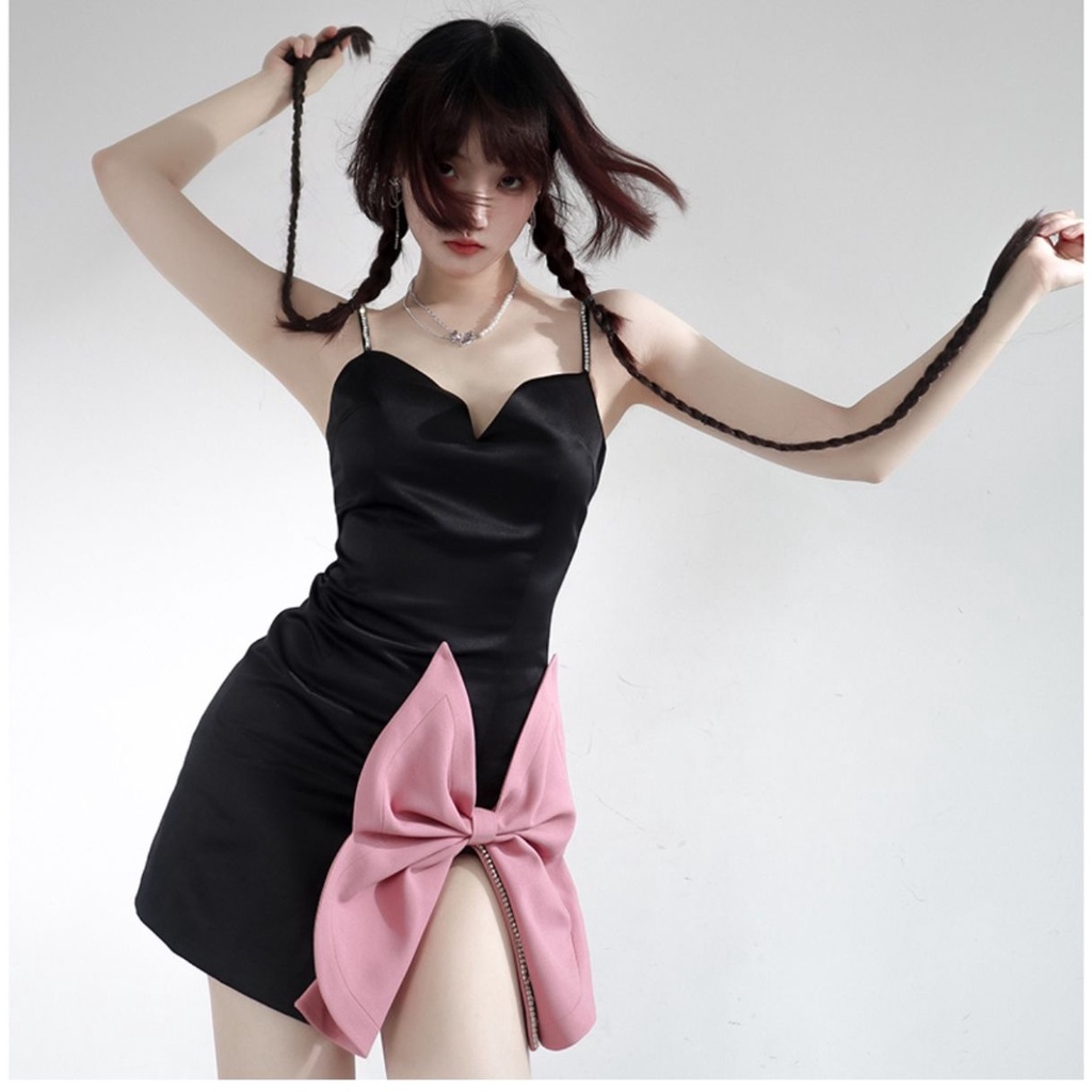 Đầm Ngắn Dáng Ôm Màu Sắc Tương Phản Thời Trang Mùa Hè Dành Cho Nữ 2022