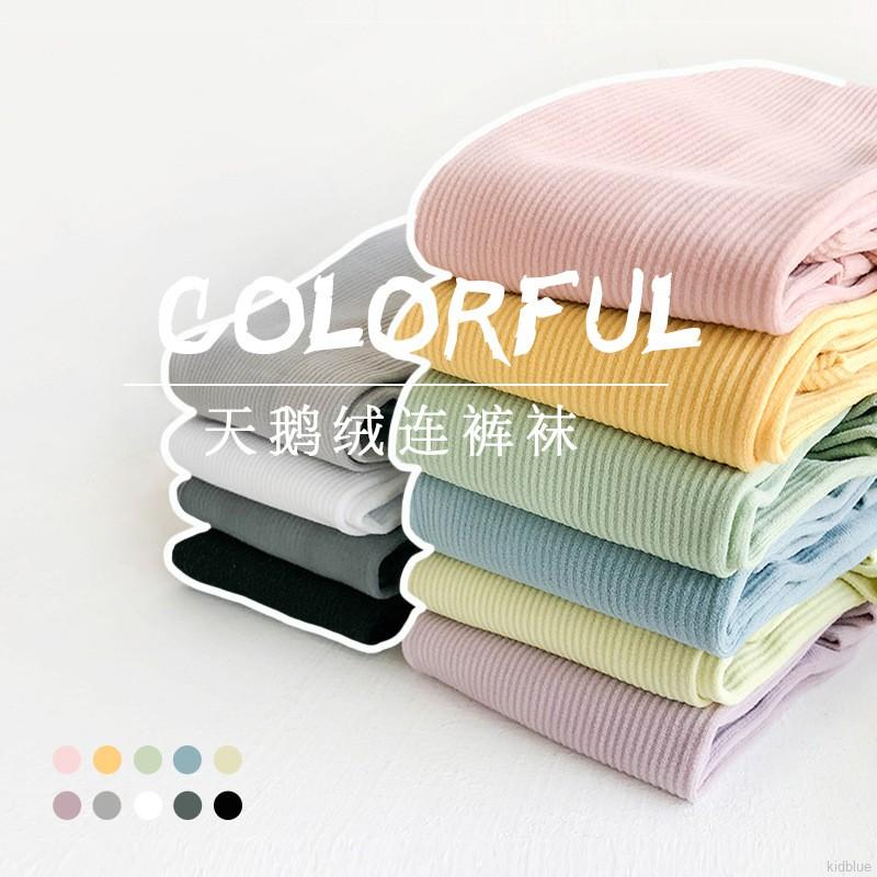 Vớ đùi nhung mỏng 1 màu thời trang Hàn Quốc cho bé gái