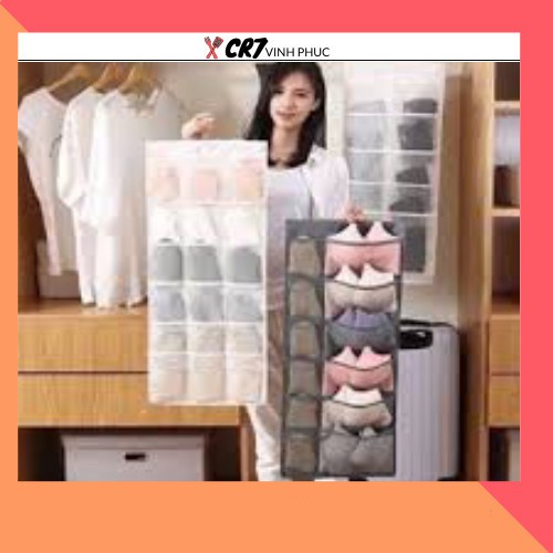 Túi Treo 30 Ngăn (Ô) Đựng Đồ Lót, Quần Áo Lót, Tất Vớ, Đồ Dùng 2 Mặt - Có Móc Treo 2471