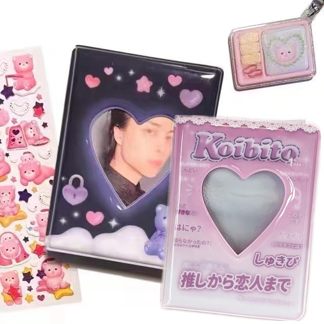 Cuốn Album Ảnh 3 Inch 40 Tấm Ảnh Bìa Hình Gấu Bầu Trời Đầy Sao Dễ Thương