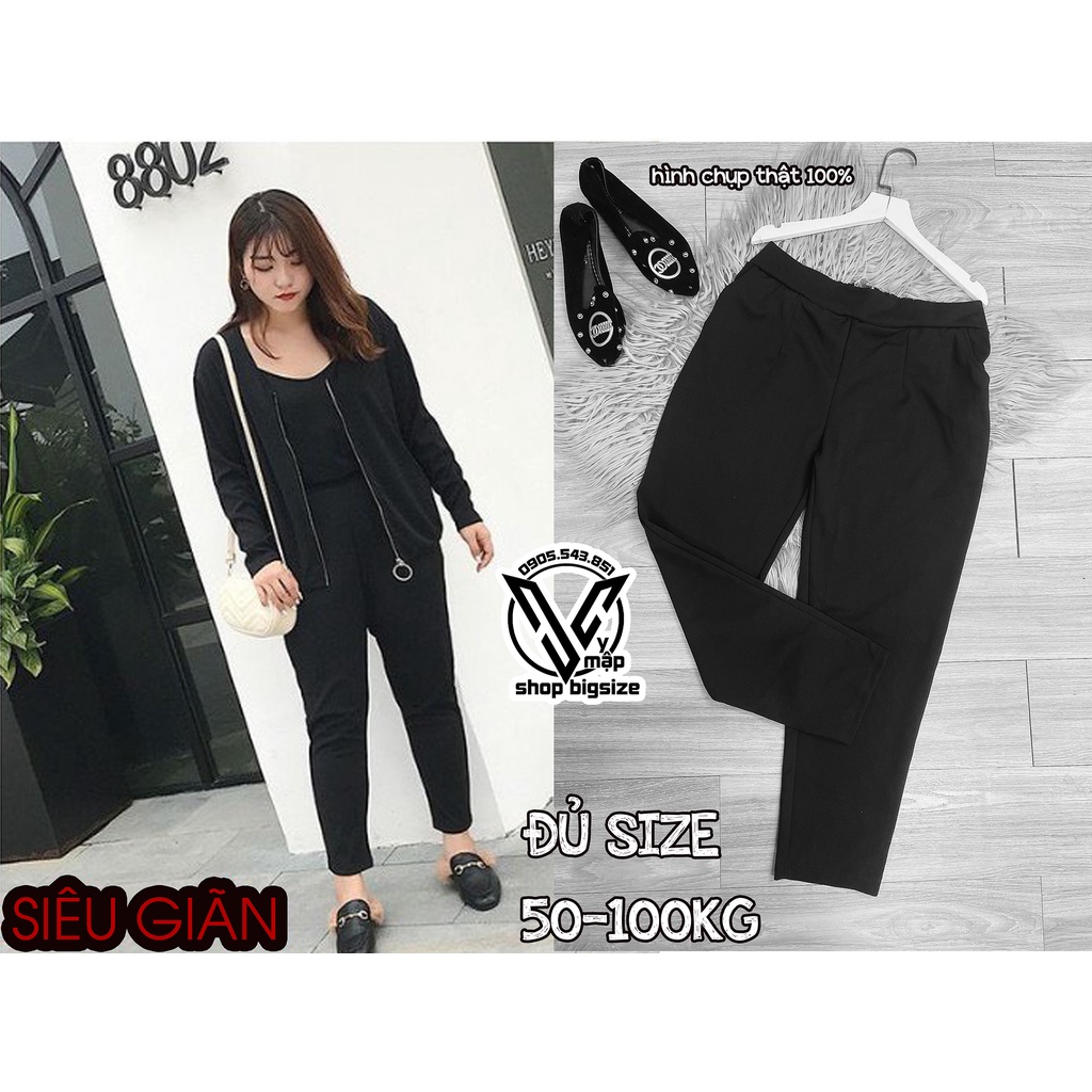 Quần baggy bigsize form quần tây siêu co giãn 40-100kg