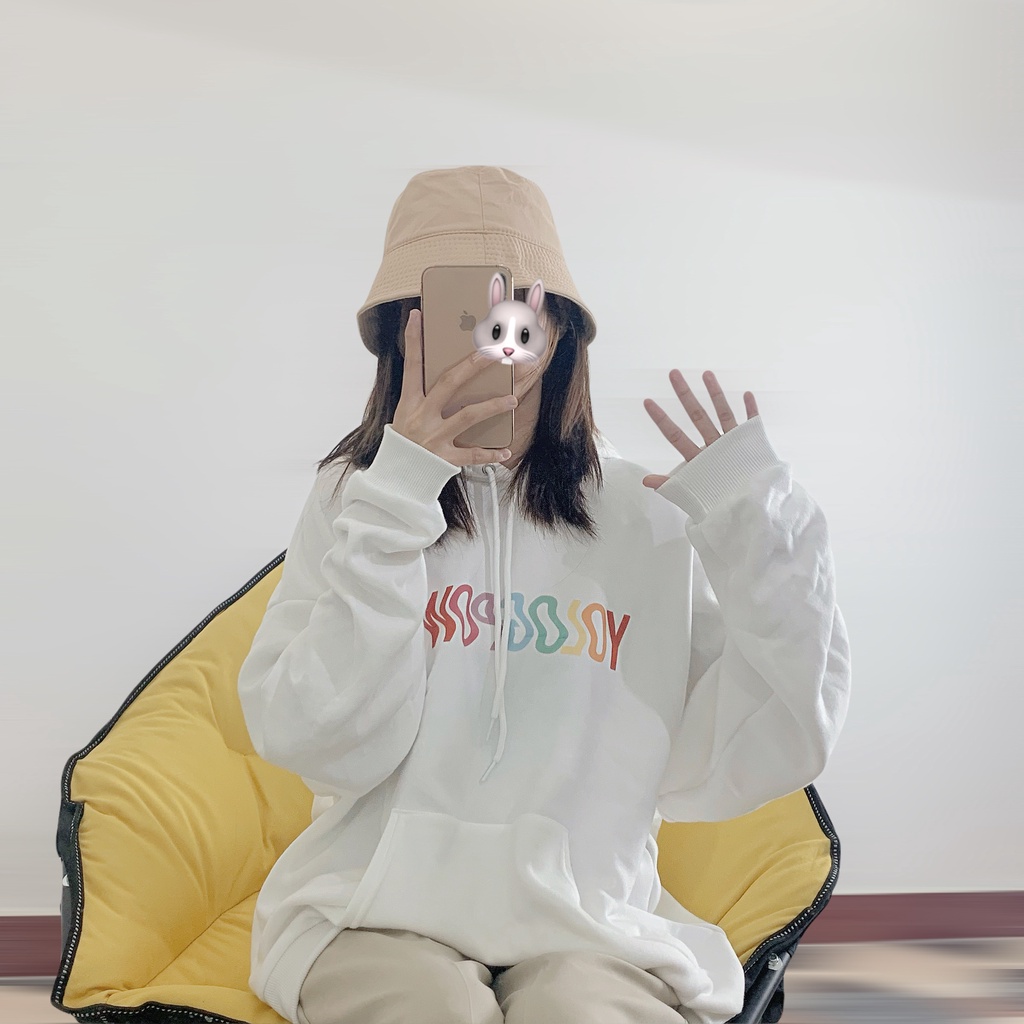 Áo khoác Hoodie ❄️ YOLOGPOWER ❄️ nỉ bông dày dặn Unisex nam nữ oversize form rộng Ulzzang Streetwear thu đông Hàn Quốc