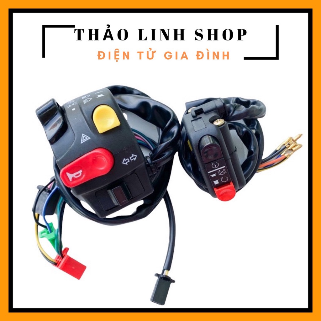 Combo cùm công tắc Domino trái phải full chức năng cho xe máy