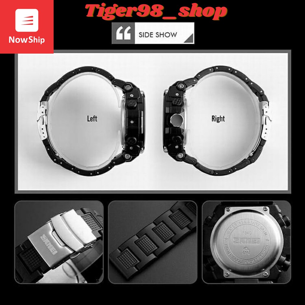 Đồng hồ thể thao nam SKMEI 1340 -DC2609 Kim điện tử, chống nước, chống va đập, đa chức năng, có đèn ban đêm nam tính | BigBuy360 - bigbuy360.vn