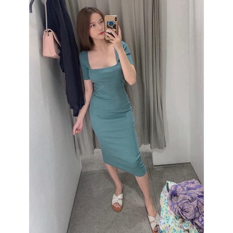 [XẢ HÀNG] Bán sỉ váy len tăm body cổ vuông cho nữ | BigBuy360 - bigbuy360.vn