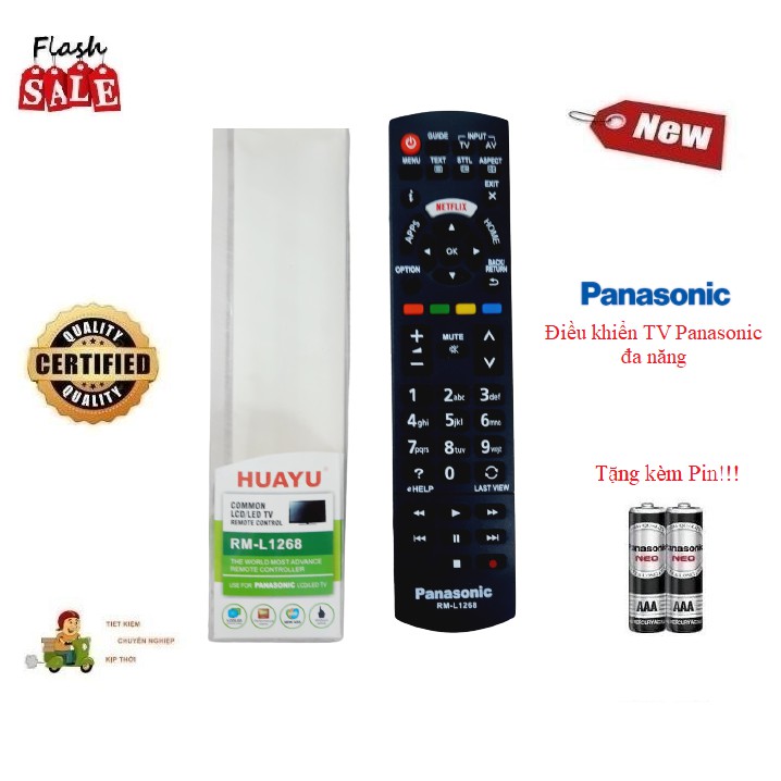 Remote Điều khiển TV Panasonic đa năng các dòng tivi Panasonic LCD/LED/Smart TV- Hàng tốt tương thích 100%Tặng kèm Pin