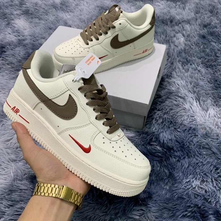 Giày _ AF1 Vệt nâu, Air Force 1 bản chuẩn rép 1.1 full box bill