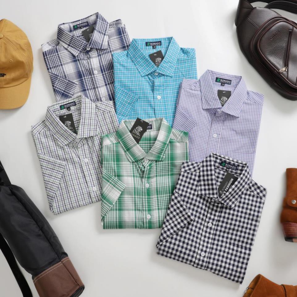 ❤️FREESHIP❤️ ( siêu cấp ) Áo sơ mi nam caro cao cấp ngắn tay gabo BNT209 | BigBuy360 - bigbuy360.vn