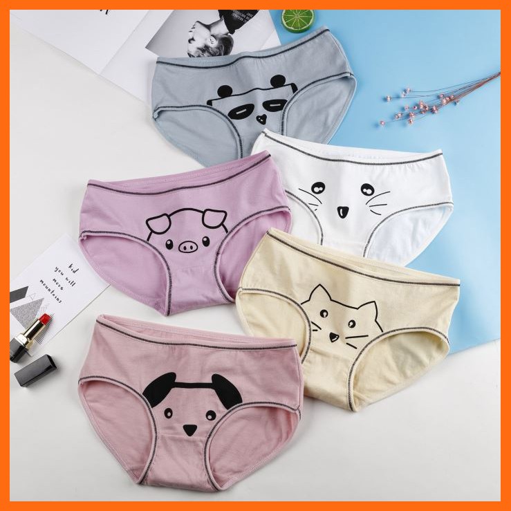Quần lót nữ cotton kháng khuẩn hình thú, đồ lót nữ đáng yêu