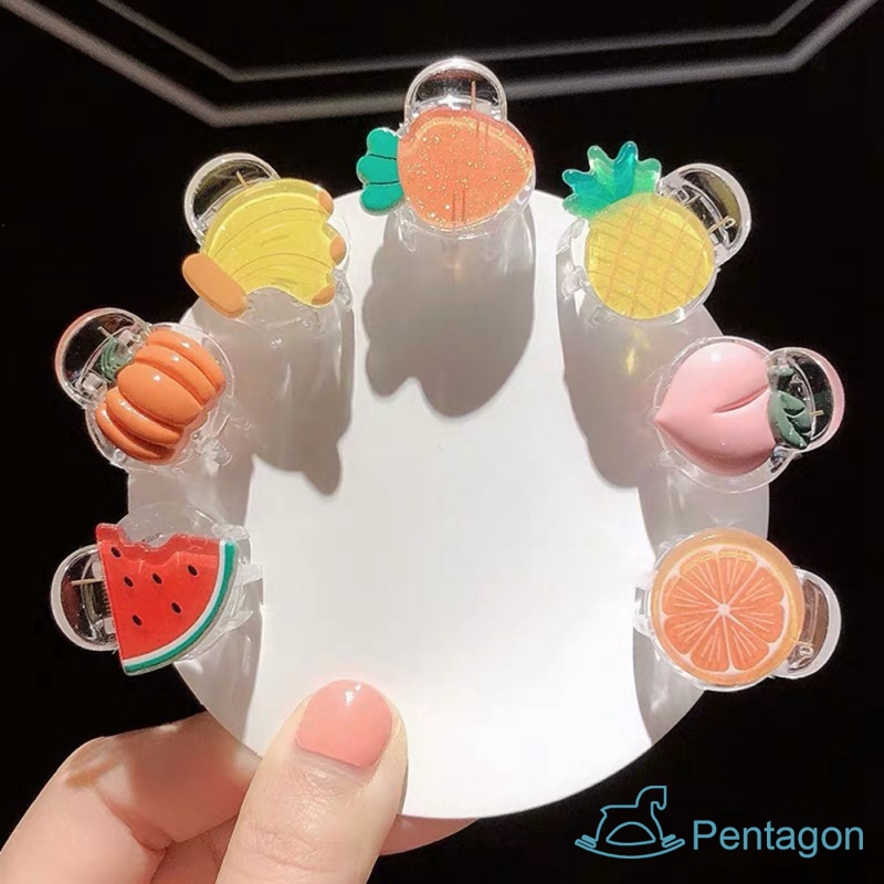 Kẹp Tóc Nhựa Họa Tiết Trái Cây Hoạt Hình Đáng Yêu Dành Cho Trẻ