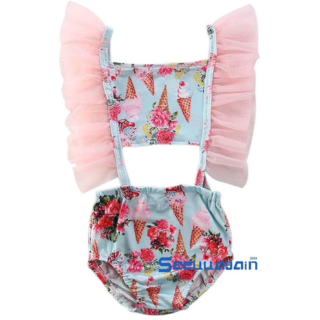 Bộ Đồ Bơi Bikini Hình Cây Kem Cho Bé Gái