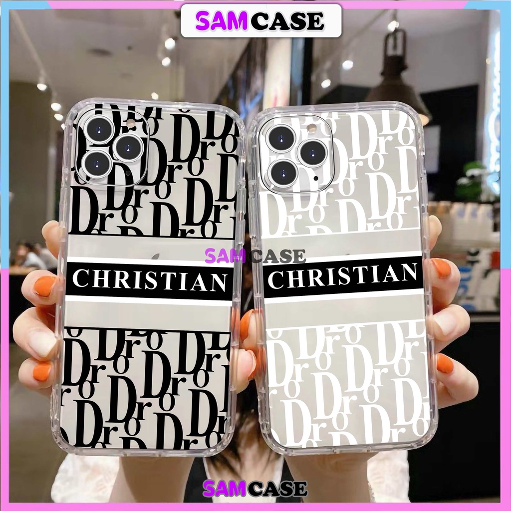 Ốp lưng iPhone Dior chống sốc cạnh viền vuông Silicon trong suốt bvc cho iphone 6/6s/7/8/X/XS/11/12/13/14 Pro Plus Max