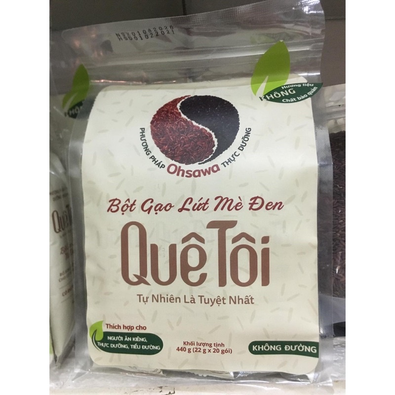 BỘT GẠO LỨT MÈ ĐEN PHÙ HỢP BẠN GIẢM CÂN TÚI 20 gói