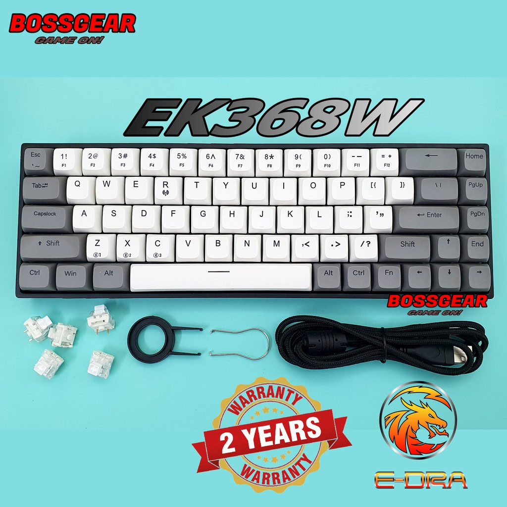 [Mã SKAMPUSHA7 giảm 8% đơn 250k]Bàn phím cơ E-DRA EK368W ( Bluetooth, XDA PBT Keycap, Pin 1800 mAh )