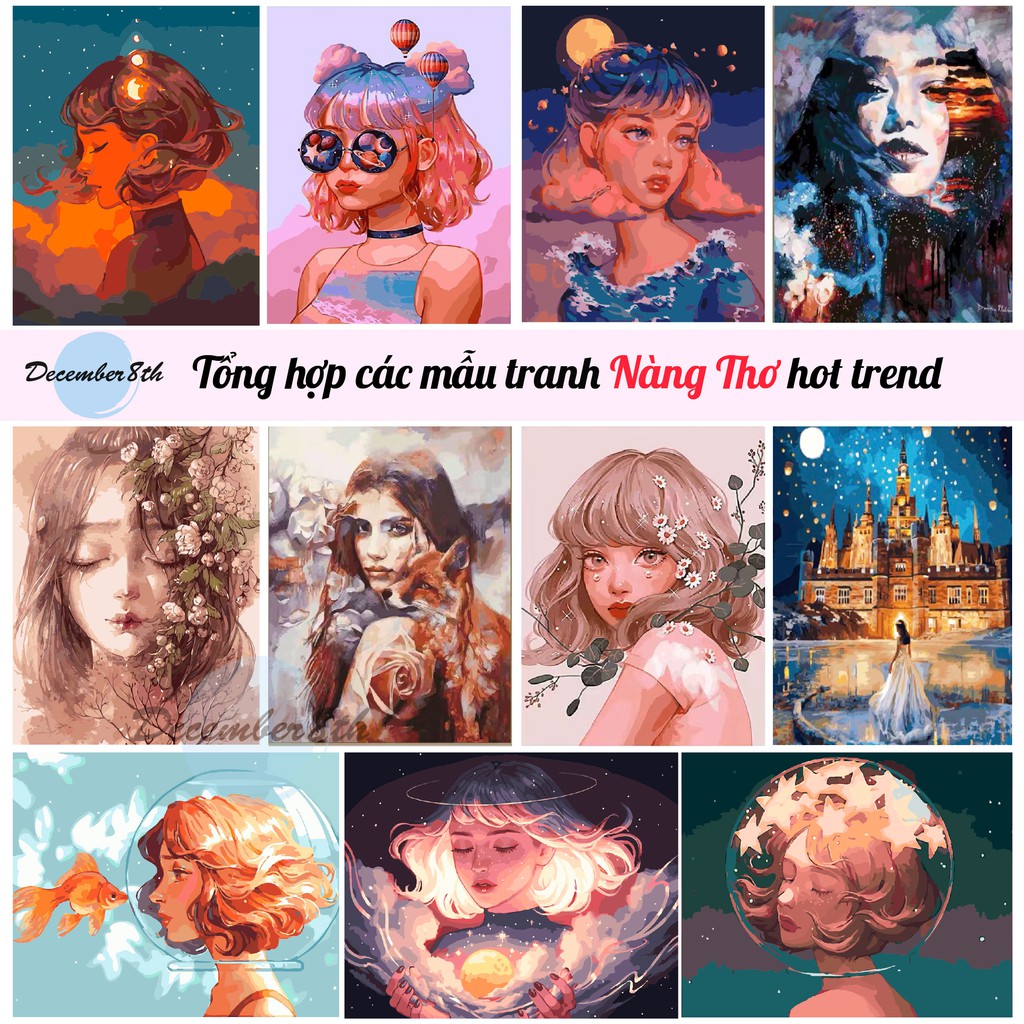 Tranh tô màu theo số Tranh sơn dầu số hóa December8th Hot Trend - Có Sẵn | BigBuy360 - bigbuy360.vn