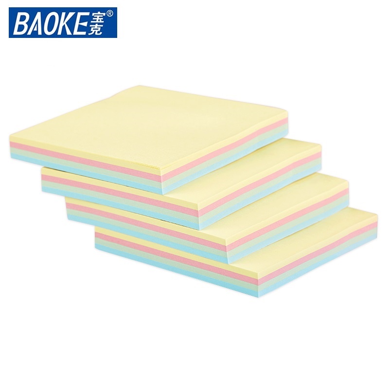 [Giao hỏa tốc] COMBO 4 xấp giấy ghi chú, Sticky Note 4 Màu Pastel - 100 Tờ Đủ Size BAOKE TZ2003 - TZ2004 - TZ2005