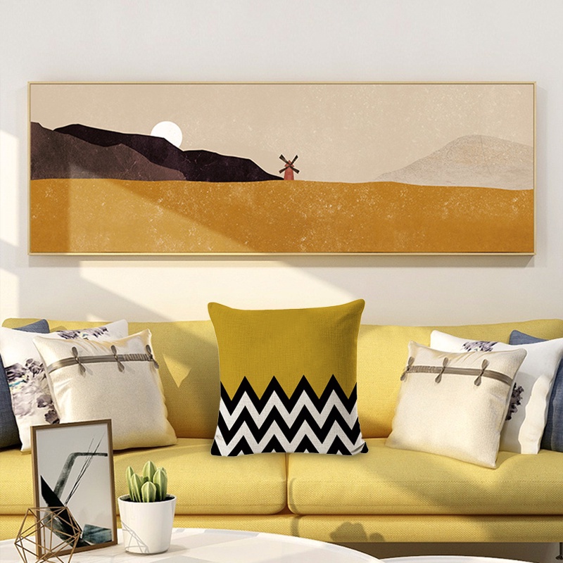 Vỏ Gối Hình Vuông In Kỹ Thuật Số Phong Cách Bắc Âu Đơn Giản