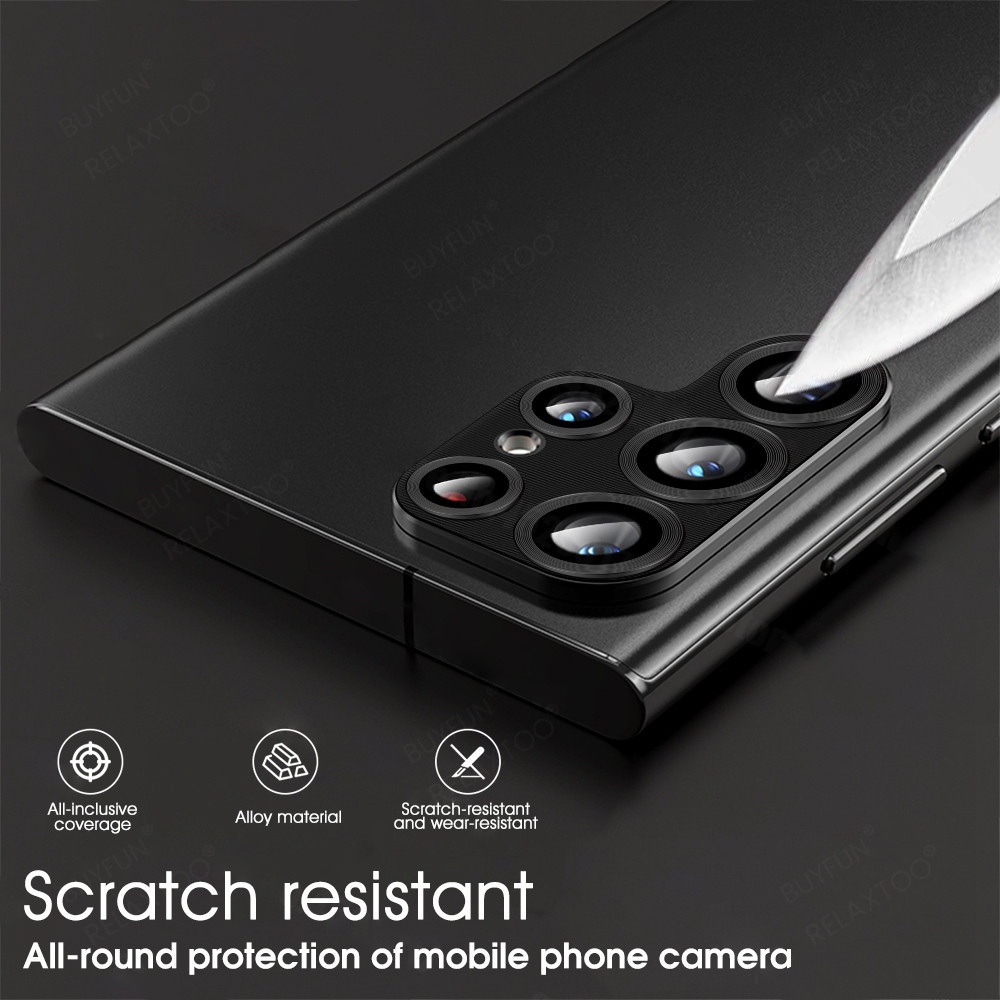 Ốp Điện Thoại Dạng Giáp Có Vòng Kim Loại Bảo Vệ Camera Cho Samsung Galaxy S23 Ultra Samung S 23 Plus S23Plus 5G S23Ultra