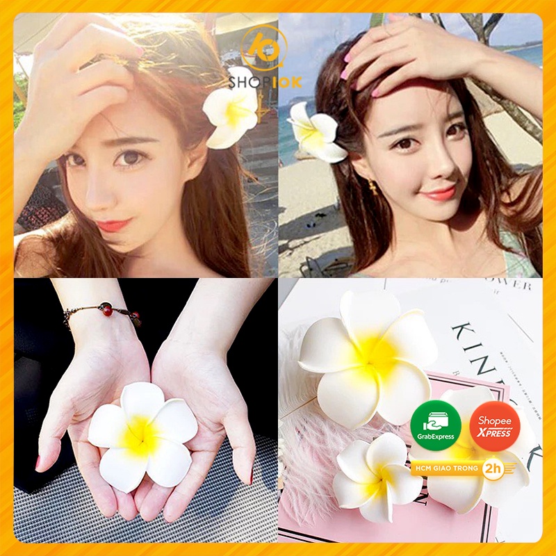 Kẹp hoa sứ, kẹp đính hạt bẹt thời trang nhiều mẫu xinh xắn