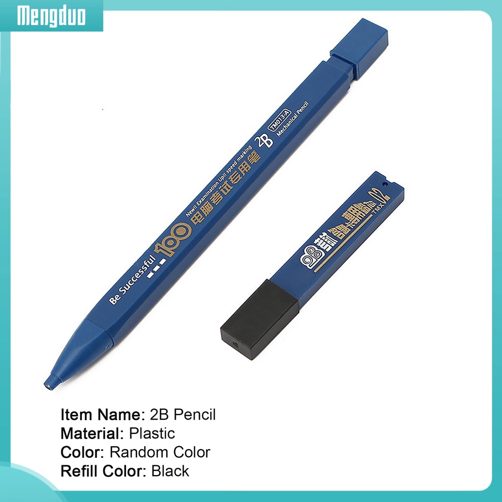 Bộ bút chì ngòi bấm 2B + hộp 6 ngòi chì để thay thế