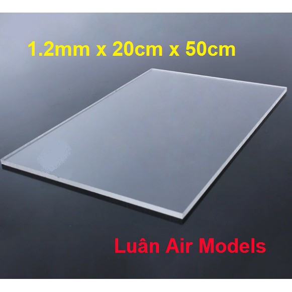 Mica 20x50cm Tấm nhựa mica cứng trong suốt làm hồ cá, hộp kính, đồ chơi, cắt theo yêu cầu