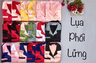 ( Freesize Lụa ) Đồ Bộ Pijama Lụa Phối - Tay Ngắn Quần Lửng