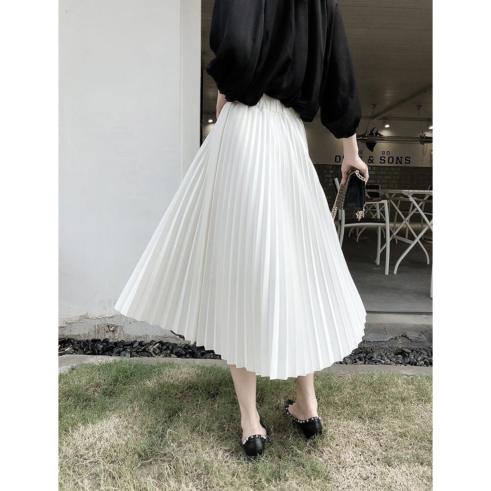 Chân Váy Xếp Ly Dài Tới Gối 3 Màu Loại Đẹp Chất Lượng, Váy Dài Dáng Xòe Vintage Thời Trang Nhất Chất Lụa Cao Cấp | BigBuy360 - bigbuy360.vn