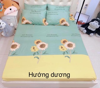 Bộ ga vỏ gối 3 món cotton poly (1 ga giường + 2 vỏ gối nằm)