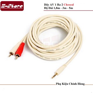 DÂY CÁP TÍN HIỆU 1 ĐẦU 3.5MM RA 2 ĐẦU AV (HOA SEN)