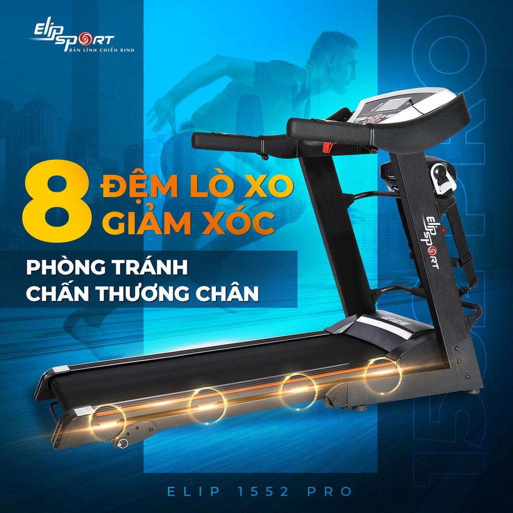 Máy chạy bộ điện đa năng ELIP 1552 Pro