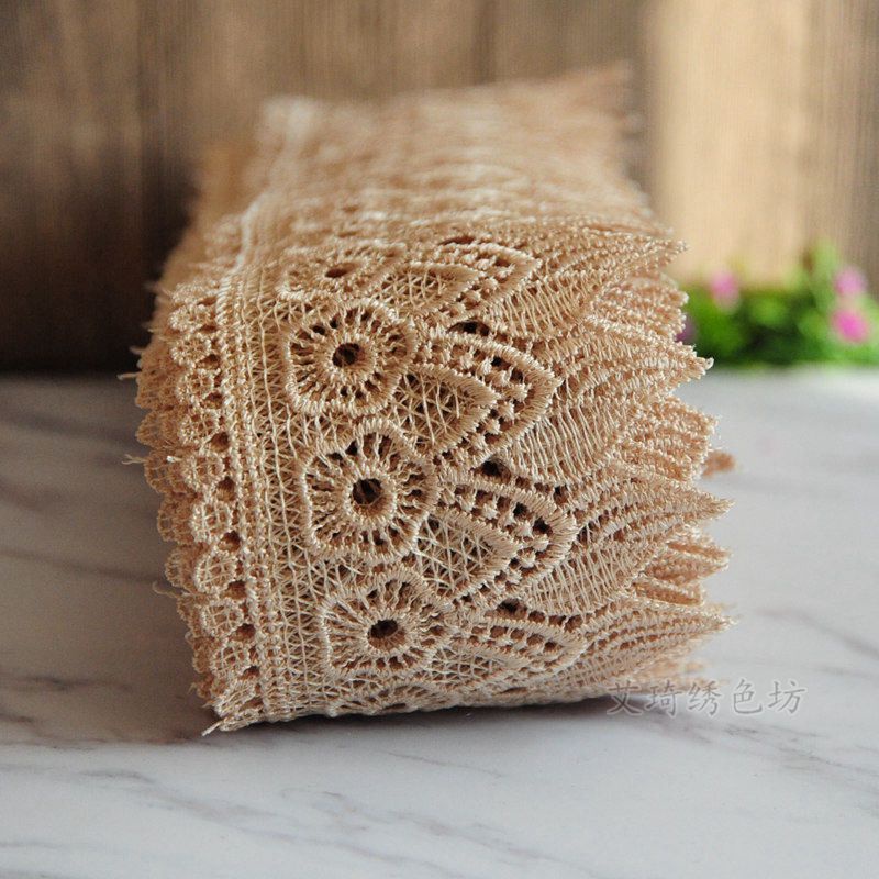 Dây Thêu Họa Tiết Lá Rộng 9CM Dài 1yard(0.9M)