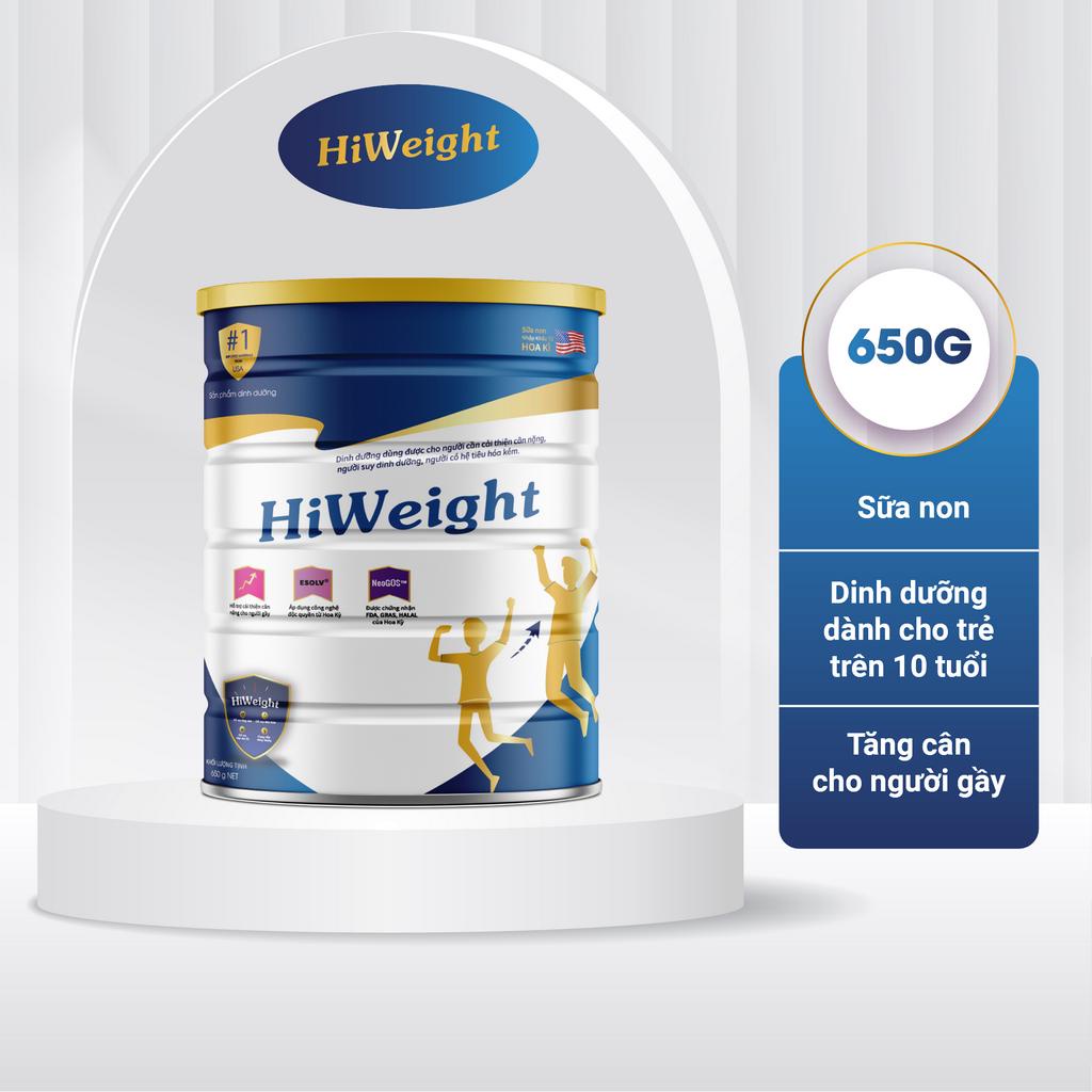 Sữa tăng cân cho bé trên 10 tuổi và người gầy lâu năm Hiweight 650g