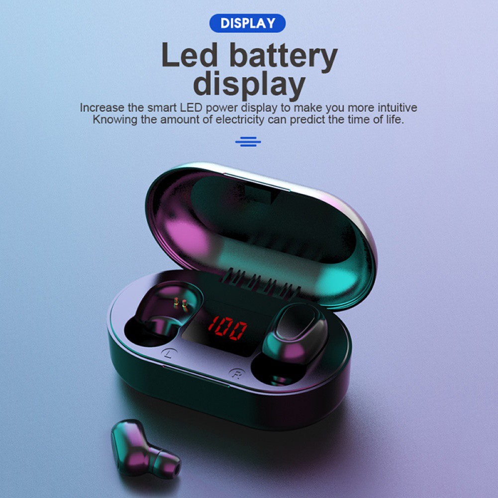 Tai Nghe Không Dây Hel + L22 Tws Bluetooth 5.0 Màn Hình Led Kỹ Thuật Số
