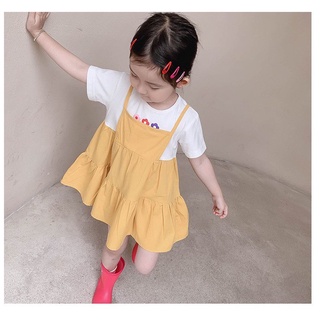 Váy yếm 3 bông hoa bé gái