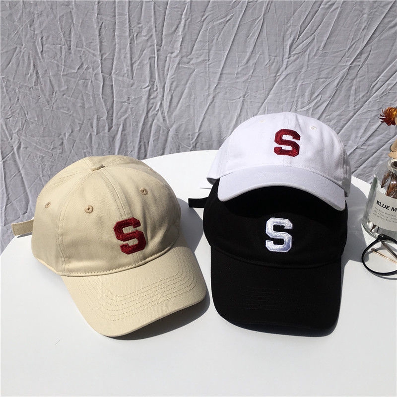 Mũ lưỡi trai thêu họa tiết chữ S phong cách hiphop cá tính