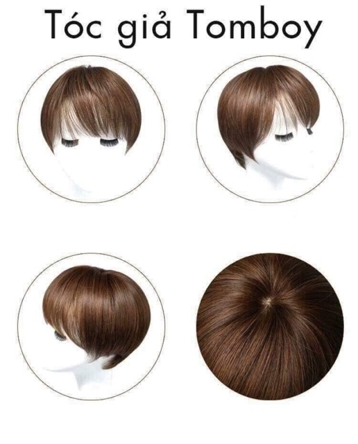 Tóc giả / Free ship 99k / Tóc giả nguyên đầu tom boy siu cá tính