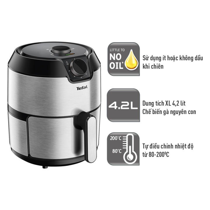 [Mã ELHADEV giảm 4% đơn 300K] Nồi chiên không dầu Tefal EY201D15 - 4.2L - Hàng Chính Hãng