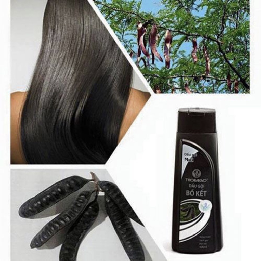 Dầu Gội Đầu Bồ Kết Thorakao 400ml Thảo Dược Cô Đặc Sạch Gàu Mềm Mượt Tóc